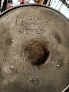 Two vintage Wagner Wear Kettles