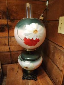 Vintage hurricane lamp