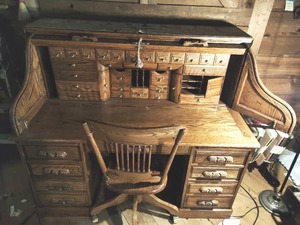 Rolltop Desk Winners Only Inc. with chair