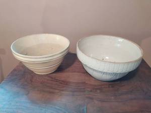 Pair of old nesting bowls