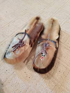 Fur moccasins