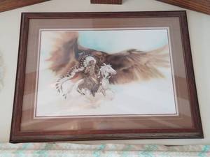 Framed Bev Doolittle print
