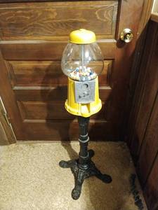 Vintage Gumball Machine on Stand