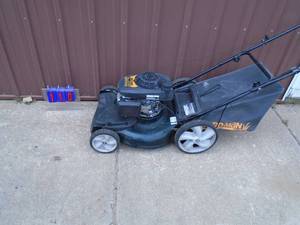 lot 110 image: Yardman honda powered self propelled mower. Used condition. Looks nearly new. As shown.