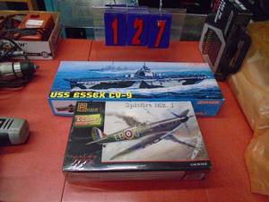 lot 127 image: Qty of 2 models. Ship & plane. As shown.