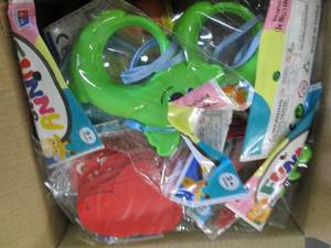 box of funny toys ...