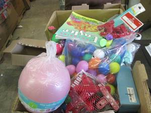 box of holiday iitems mostly easter...