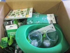 box of st patricks day items ...