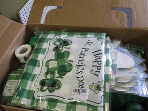 box of st patricks day items ...