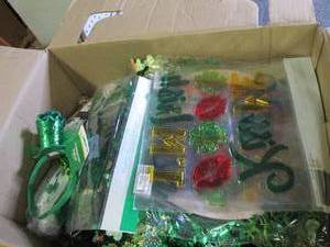 box of st patricks day items ...
