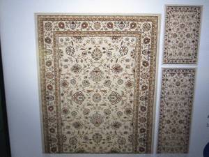 tayse rugs floral border 3-pc rug s...