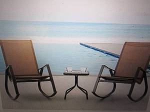 3-pc patio rocking chair bistro set...