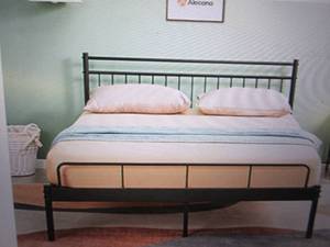 luna metal platform bed queen open ...