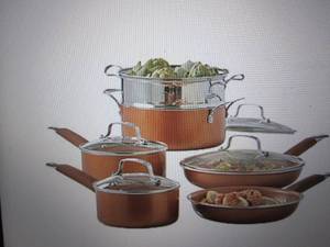 9 pc nonstick ceramic aluminum cook...