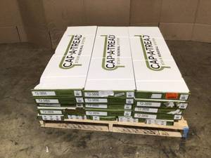 17 Boxes of Ocala OakChiffon Lace OakSalt Shore Wood 47 in. L x 12-18 in. W x 2-316 in. T Vinyl for Stairs 1-18 to 1-34 in. T by Cap A Tread Customer Returns See Pictures