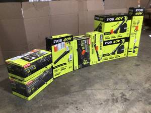 Lot of Mixed Assorted Ryobi Lawn Care Tools  various models and conditions open box Customer Returns See Pictures