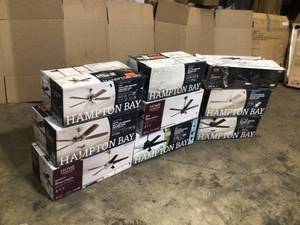 Pallet of Branded  Ceiling Fan Lighting various models and conditions open box Customer Returns See Pictures