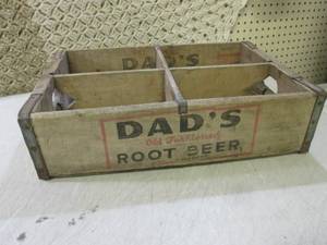 lot 88 image: (RM1) Vintage Wood Dads Root Beer ...