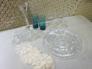 lot 96 image: (F-3) Assorted Glass and 8 Dollies...