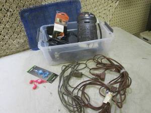 lot 145 image: (D-2) Power Strip, Power Cords Spea...