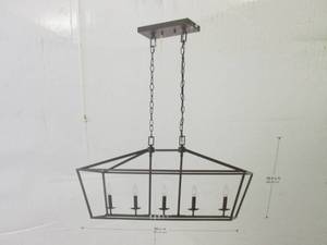 lot 292 image: (RMC) 5-Light Chandelier Bronze Fin...