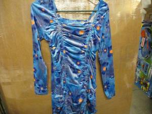 6 Wild Fable Blue Floral size L Dre...