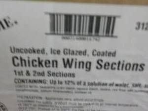 20 lb. Box Frozen Chicken Wing Sect...
