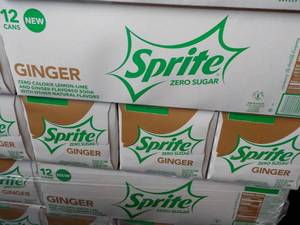 4 - 12 packs Sprite Ginger Zero Sug...