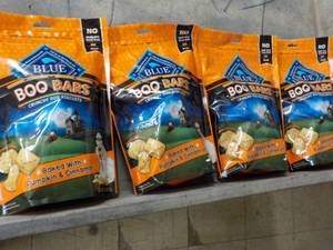 4 - 11 oz Bags Blue Boo Bars Dog Bi...