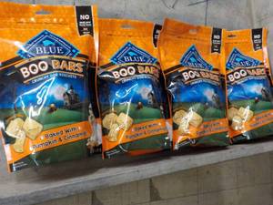 4 - 11 oz Bags Blue Boo Bars Dog Bi...