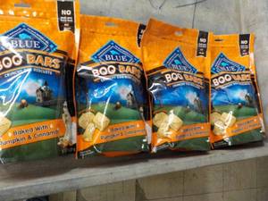 4 - 11 oz Bags Blue Boo Bars Dog Bi...