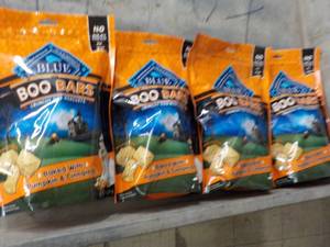 4 - 11 oz Bags Blue Boo Bars Dog Bi...