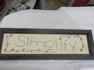 Simplify Wall Sign and Metal Leaf W...