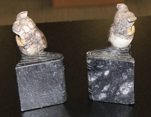 Stone Owl Bookends