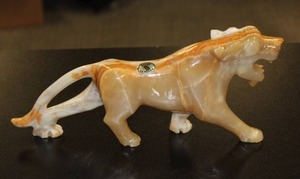 Stone Tiger Figure  Made in Mexico