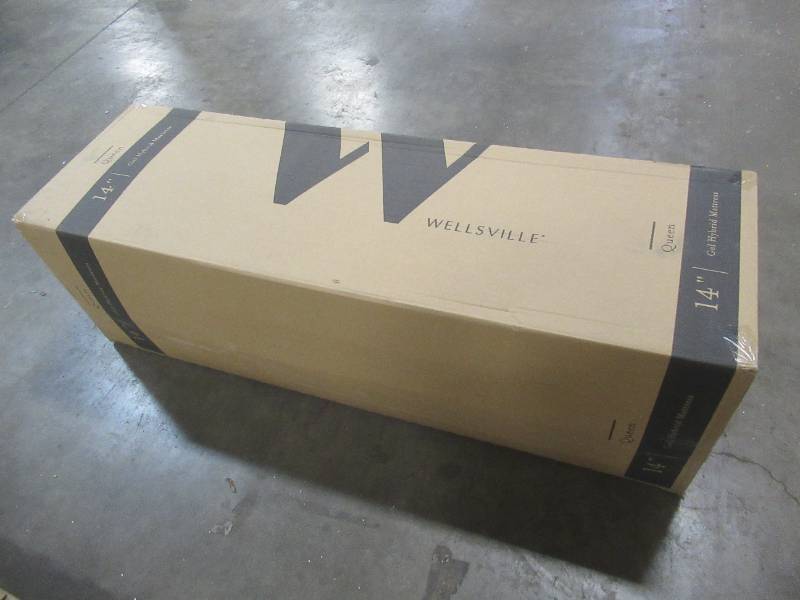 lot 623 image: Wellsville 14 Inch Gel Hybrid Mattress in Queen - New In Box