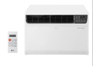 lot 202 image: LG 22,000 BTU Dual Inverter Smart Window Air Conditioner with WiFi Enabled and Remote, LW2217IVSM. Unclaimed Freight.