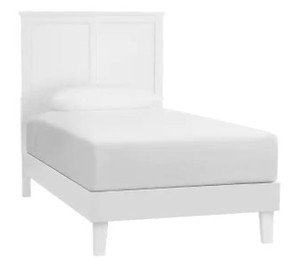 lot 218 image: Stylewell Granbury White Wood Twin Panel Bed (39.65 in. W x 48 in. H). XMB2008-Stand.
