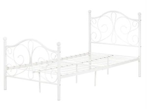 lot 233 image: South Shore Summer Breeze White Twin Bed, 12153 - Unclaimed Freight.