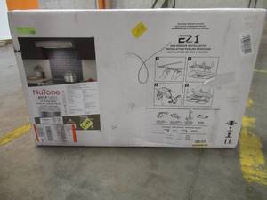 lot 210 image: NuTone Mantra 36 in. Convertible Range Hood in Stainless Steel, AVSF136SS. - Unclaimed Freight.