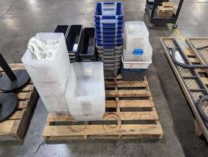 lot 283 image: Pallet of empty bins (No lids)