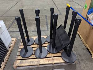 lot 284 image: Retractable Crowd Control Stanchions