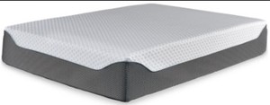 lot 630 image: Sierra Sleep By Ashley 14 Inch Chime Elite Queen Memory Foam Mattress NEW In Box