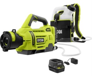 lot 718 image: Ryobi ONE 18V Cordless Electrostatic 1 Gal. Sprayer Kit with (2) 2.0 Ah Batteries and (1) Charger - NEW