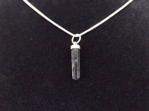 .925 Sterling Silver Healing Tourmaline Crystal Pendant Necklace