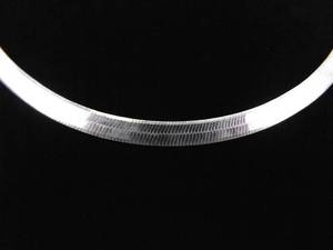 .925 Sterling Silver Thicker Herringbone Necklace