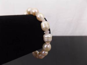 .925 Sterling Silver Genuine Pearl Bracelet