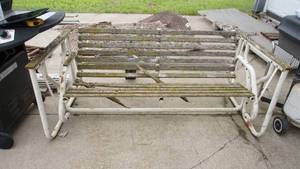 lot 26 image: With a little help you could have a beautiful swinging chair 70 x 32 x 28 high