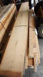 lot 34 image: Lumber lot of Oak and Ash mix, approximately 27 wide 13 high 94 average lengthestimate of 24.22 ft.  or 290.64 board feet
