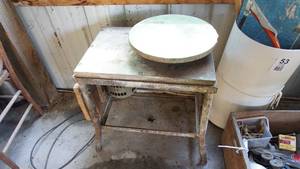 lot 62 image: Antique potters pottery wheelworks